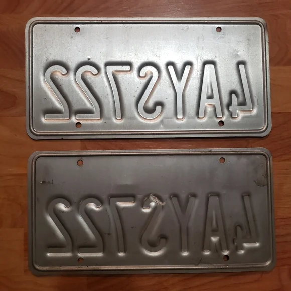 Vtg California License Plates & 1 With Sticker Original Automobilia 2003 4AYS722